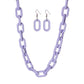 Lavender Rubber Coated Chain Necklace