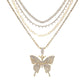 Gold 4 Pcs Butterfly Choker Set