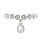 Silver  Halo Teardrop Rhinestone Choker