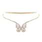 Gold Bling 2 Pcs Butterfly Collar Set
