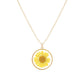 Yellow Daisy Dried Flower Necklace