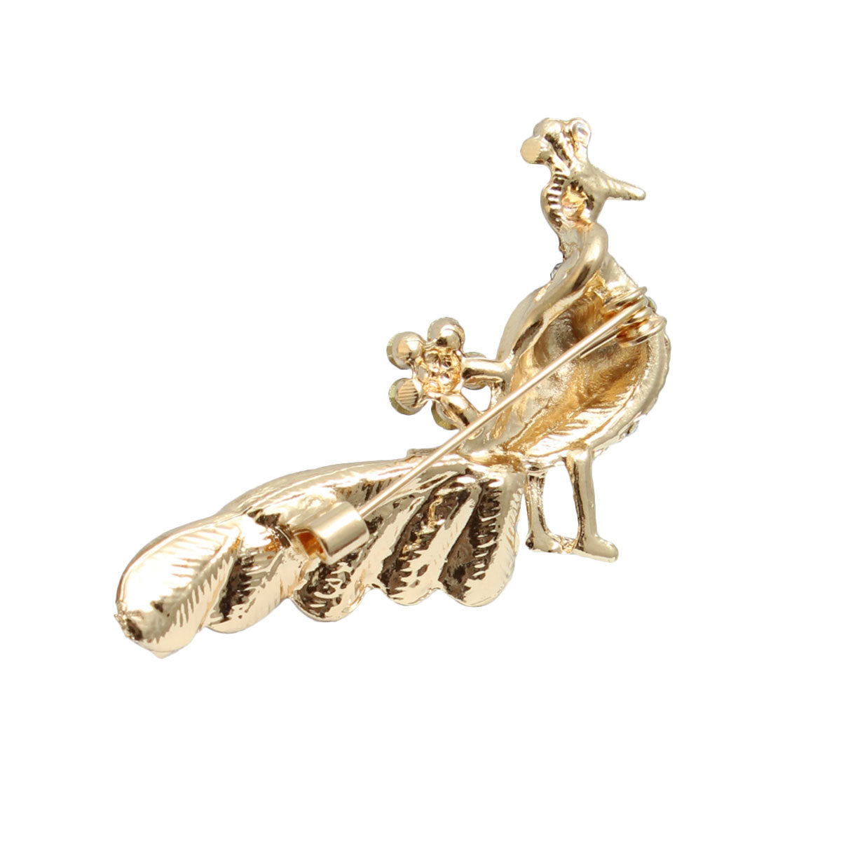 Multi Color Peacock Brooch