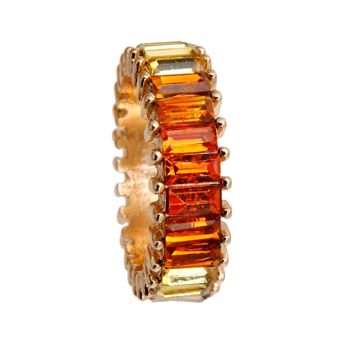 Size 7 Mixed Orange Eternity Ring