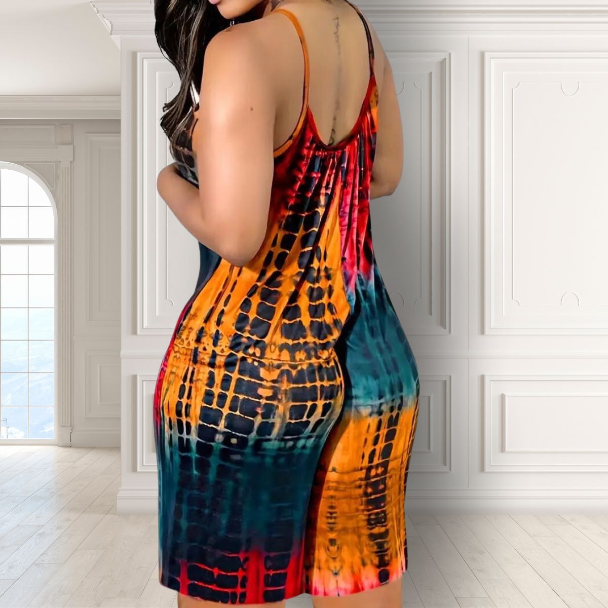 Rainbow XXL Cami Shorts Jumpsuit