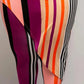 Fuchsia 5XL Striped Top Leggings Set