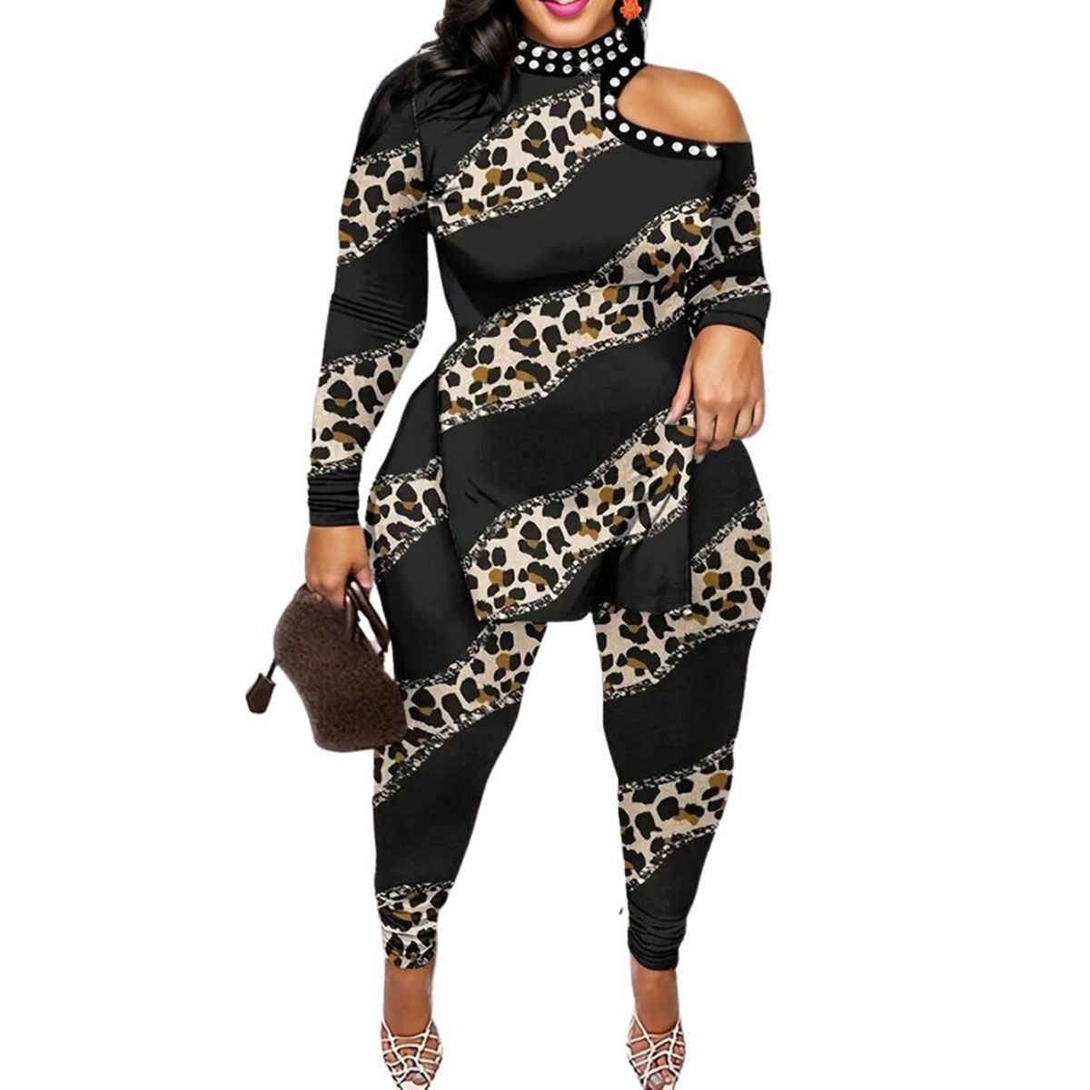 Leopard 0XL Top Pants Set