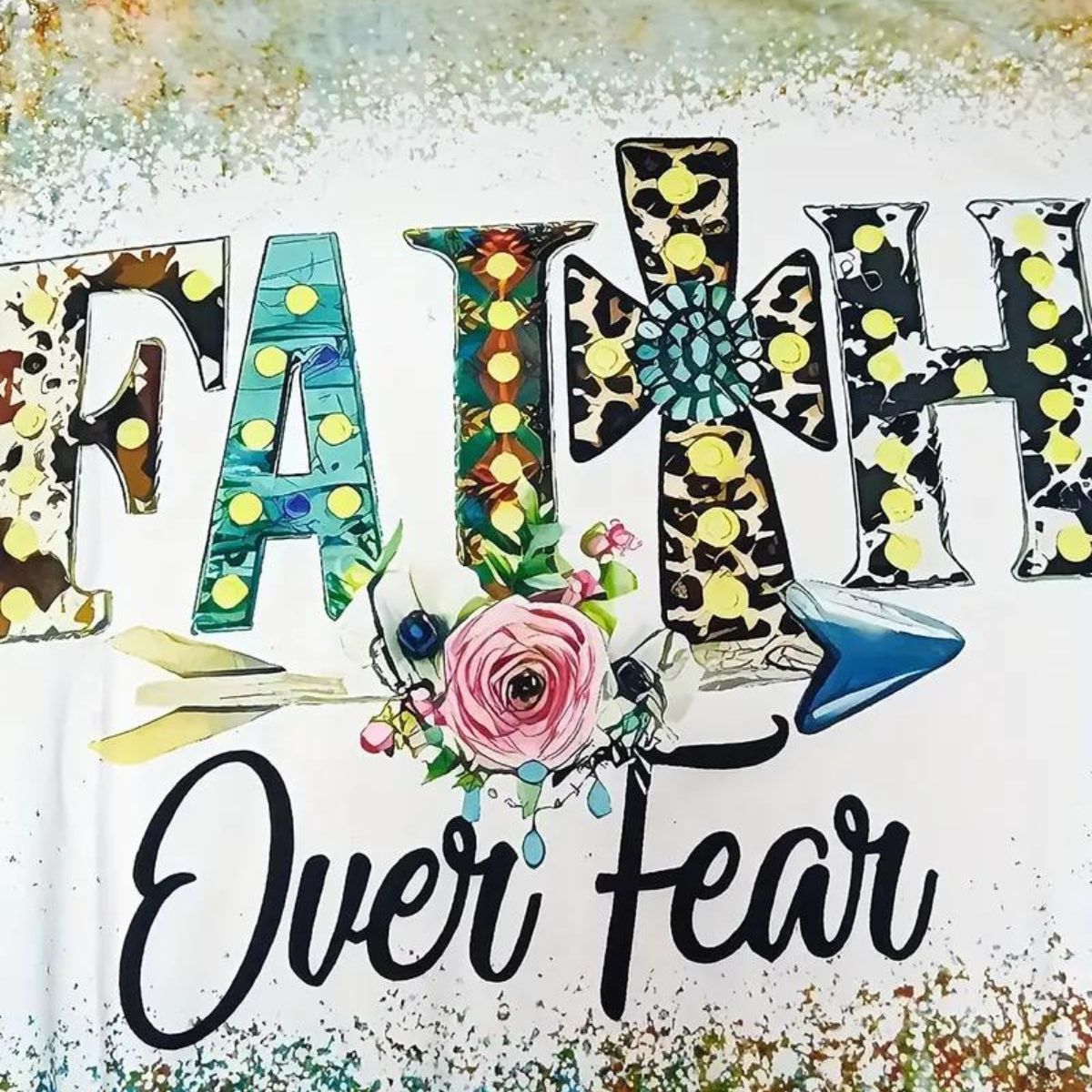 Green 3XL Faith Leopard Shorts Set