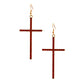 Dozen Rhinestone Cross Earrings