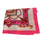 Pink Designer Silky Babushka Scarf