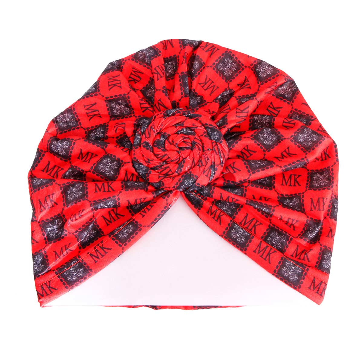 Red MK Twist Knot Turban