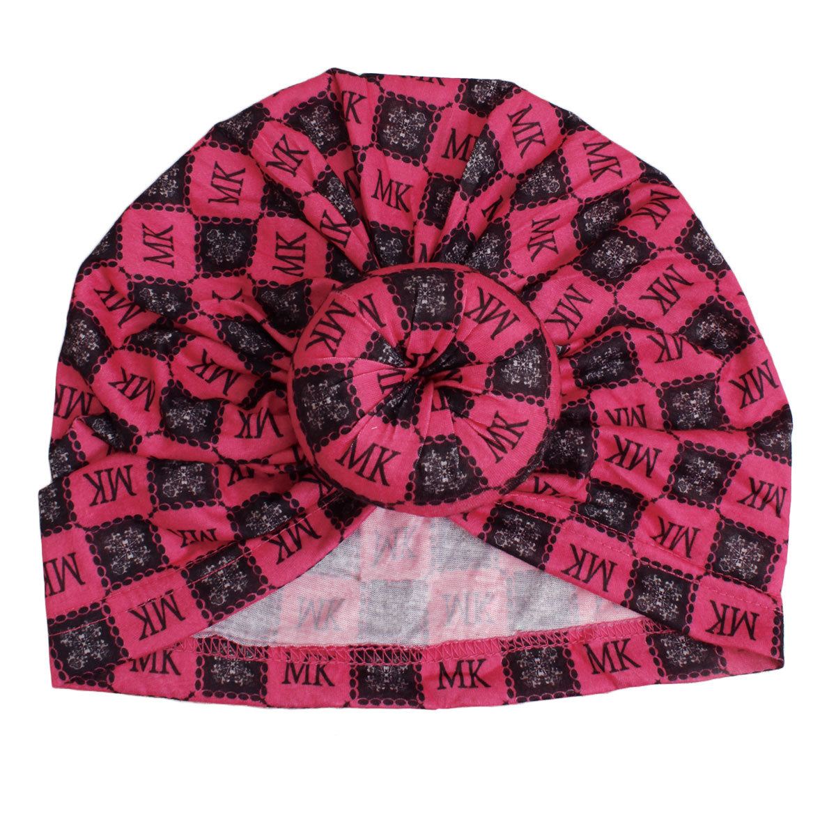 Pink MK Donut Knot Turban