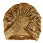 Gold Velvet Designer Twist Turban