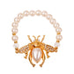 Cream Pearl Designer Bee Bracelet