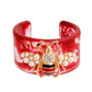 Designer Red Swirled Bee Cuff