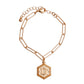 D Hexagon Initial Charm Bracelet