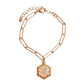 L Hexagon Initial Charm Bracelet