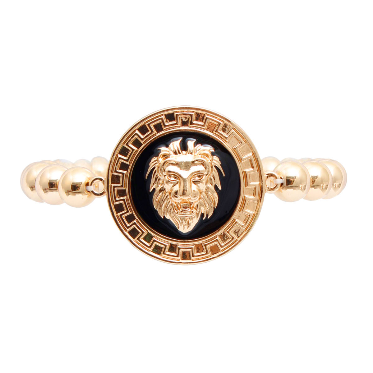 Gold and Black Designer Lion Bracelet