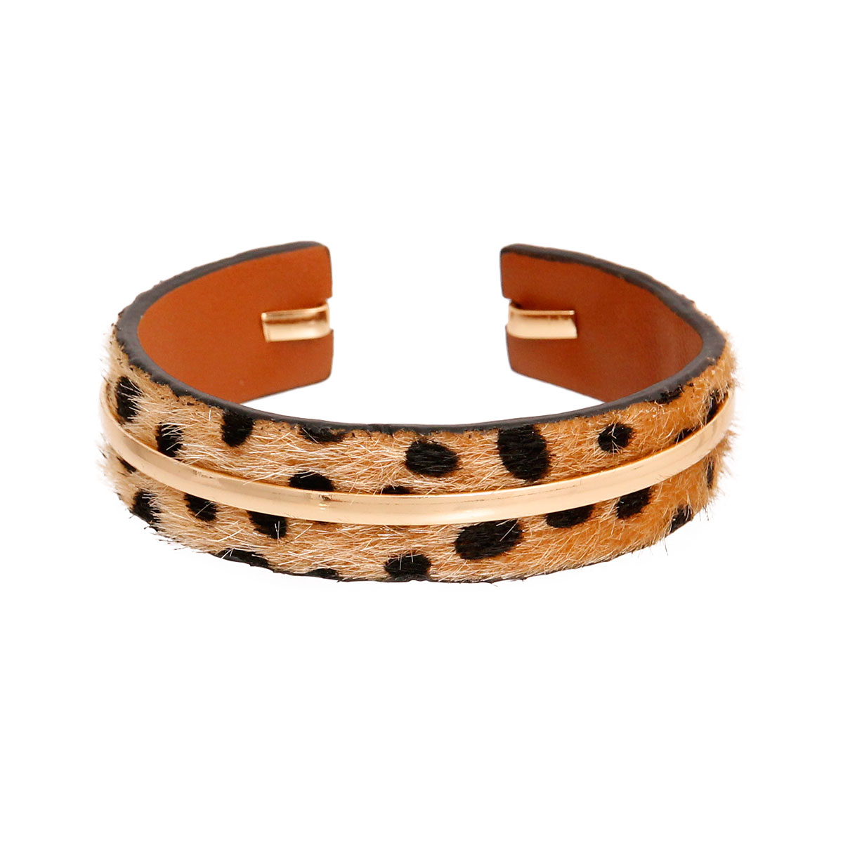 Leopard Fur Cuff Bracelet