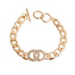 Gold Chain Designer Logo Bracelet