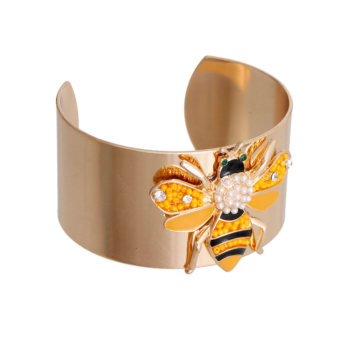 Designer Gold Yellow Bee Cuff