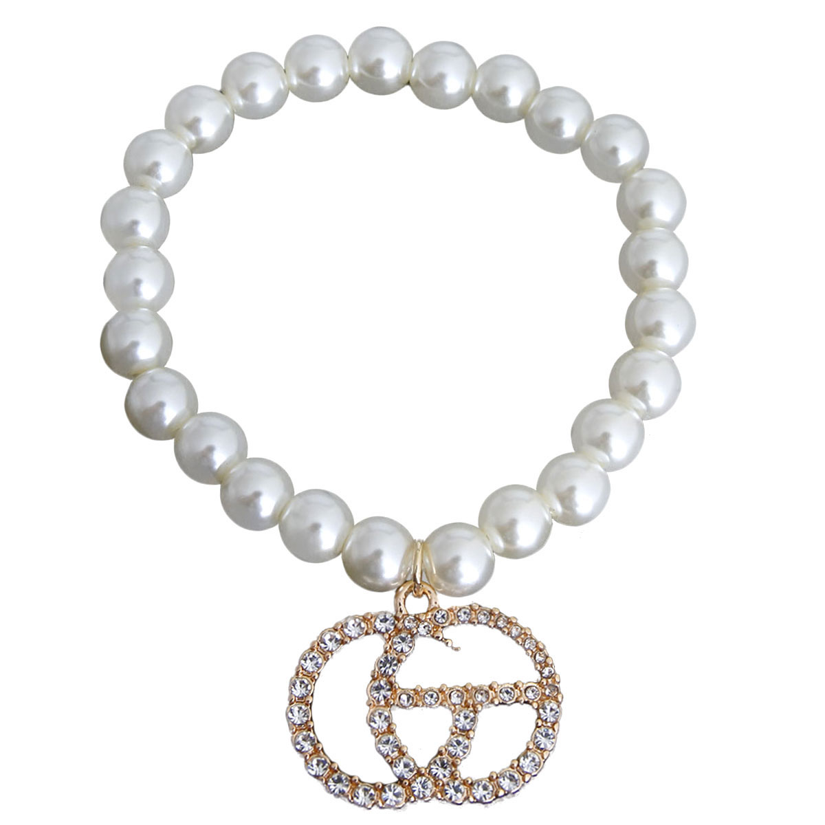 Designer Logo Pearl Bracelet