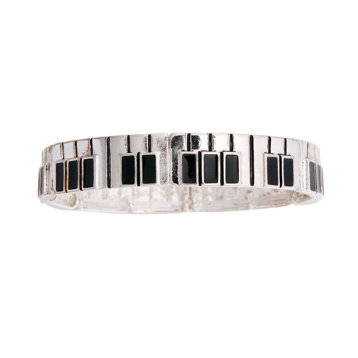 Burnished Silver Piano Keys Bracelet