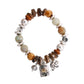 Wooden Mixed Bead Happy Camper Bracelet