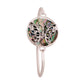Abalone Butterfly Silver Bangle