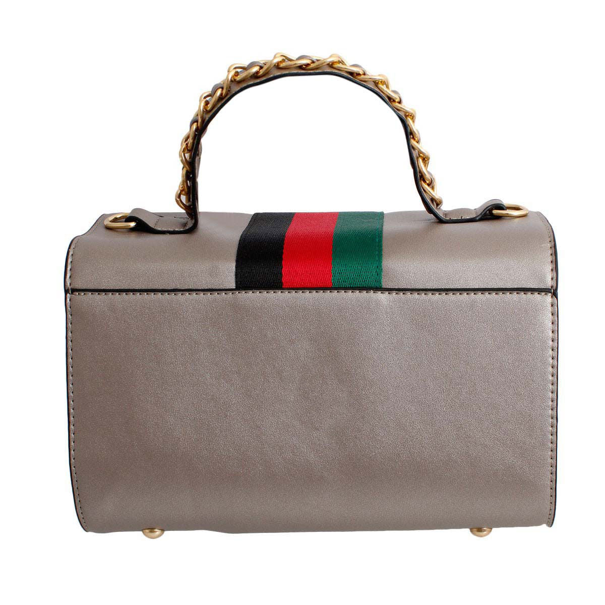 Dark Silver Boxy Satchel Designer Set