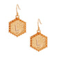 L Hexagon Initial Earrings