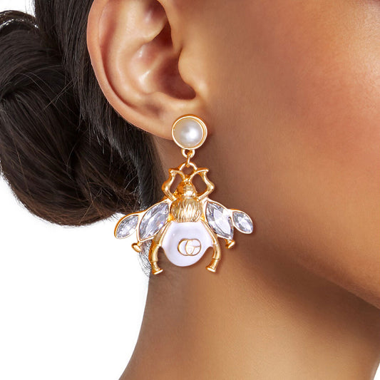 White Bee Designer Dupe Earrings