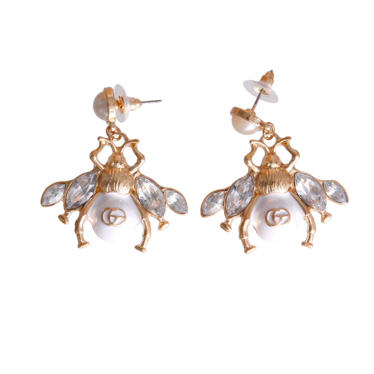 White Bee Designer Dupe Earrings