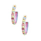 Rainbow Metal Spike Wide Hoops