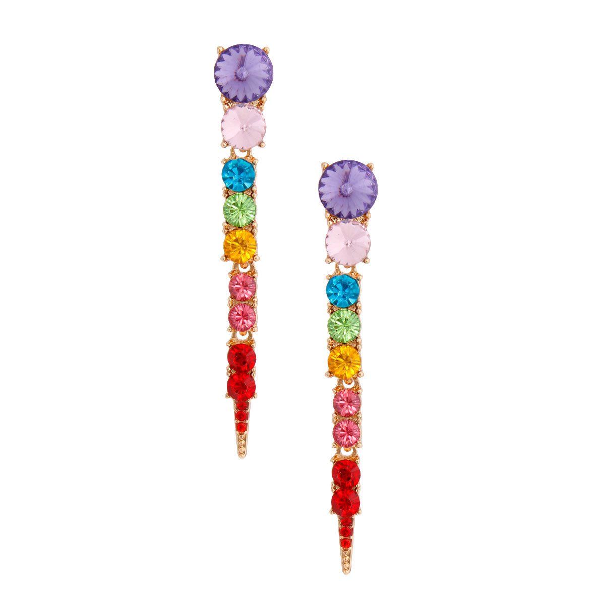 Multi Color Dangle Stone Earrings