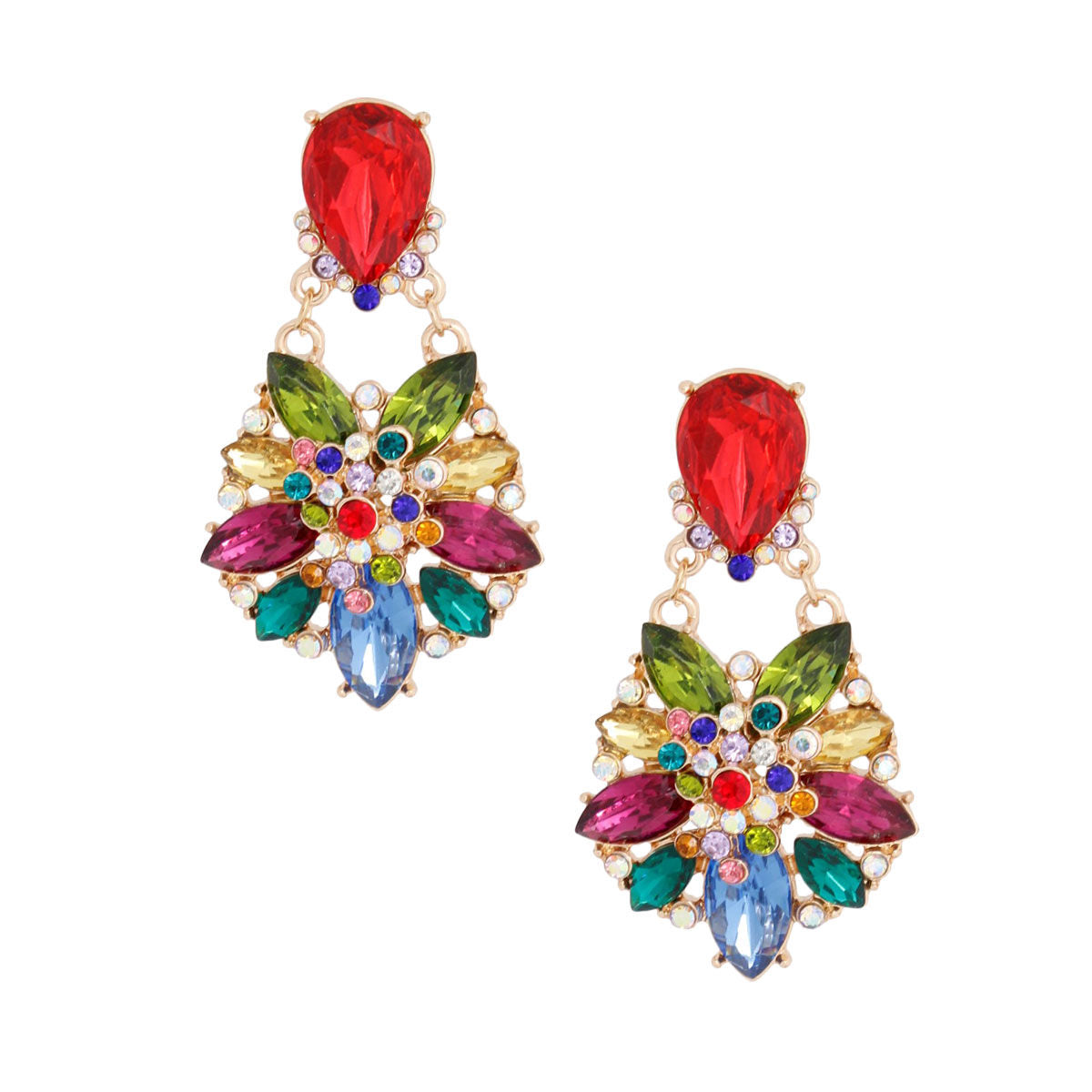 Multi Marquise Dangle Earrings