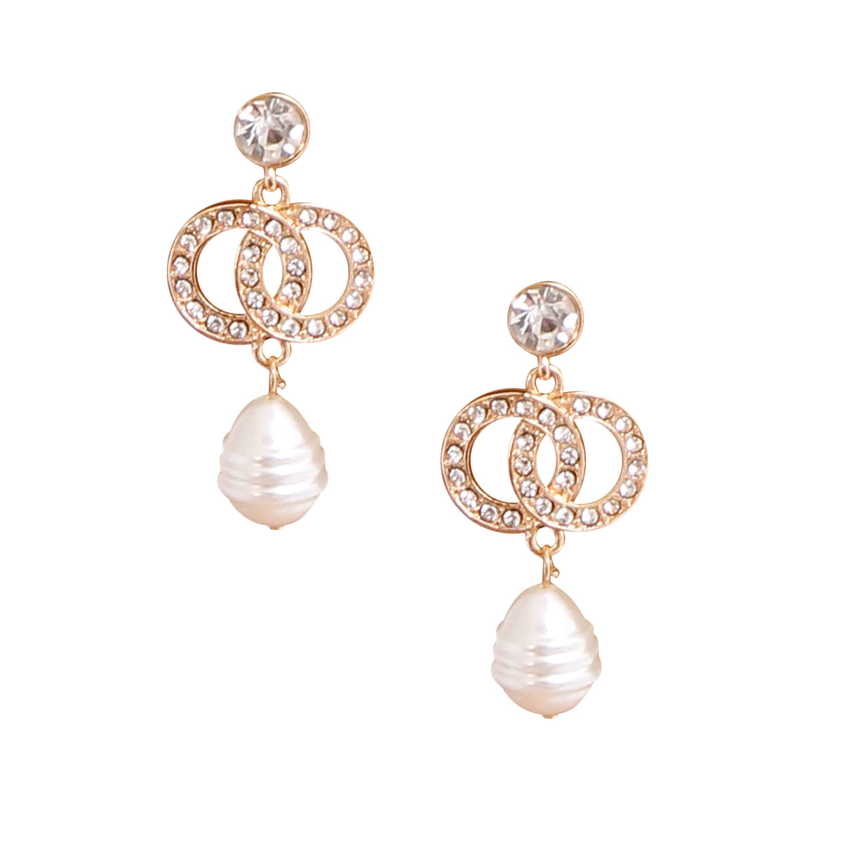 Designer Styled Drop Pearl Earrings