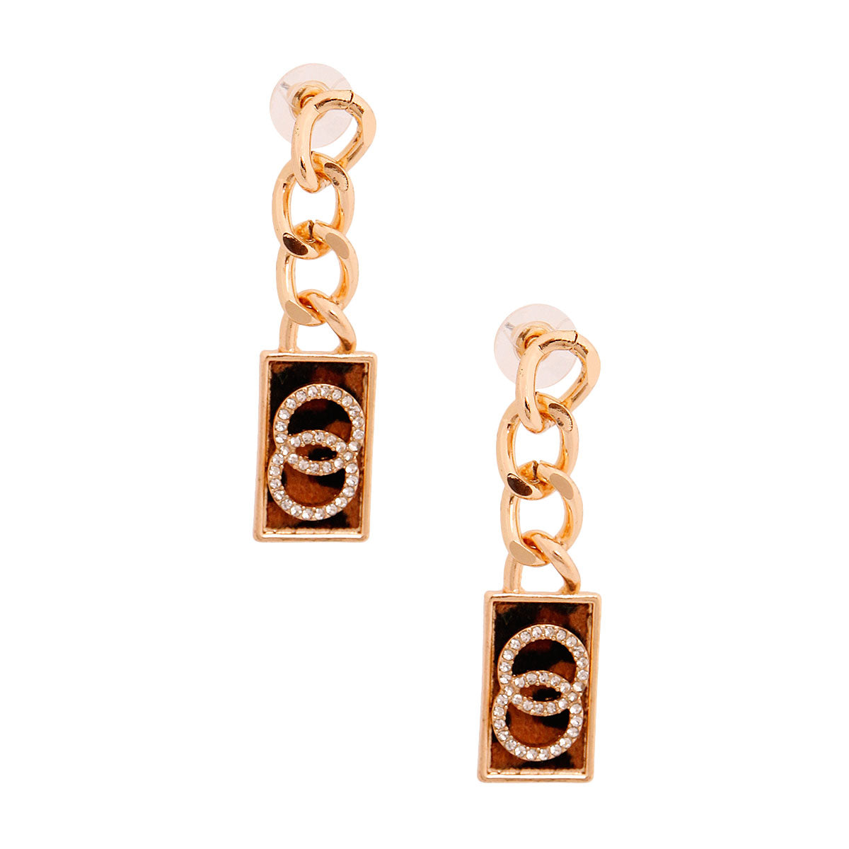 Designer Brown Leopard Earrings