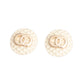 Ivory Designer Style Quilted Studs