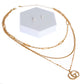 Gold 3 Strand Pearl Logo Necklace