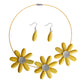 Yellow Triple Flower Wire Collar