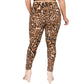 Plus Size Leopard Leggings-Waist 33-39"
