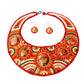Red, White, and Orange Bead Round Collar Bib Necklace Set